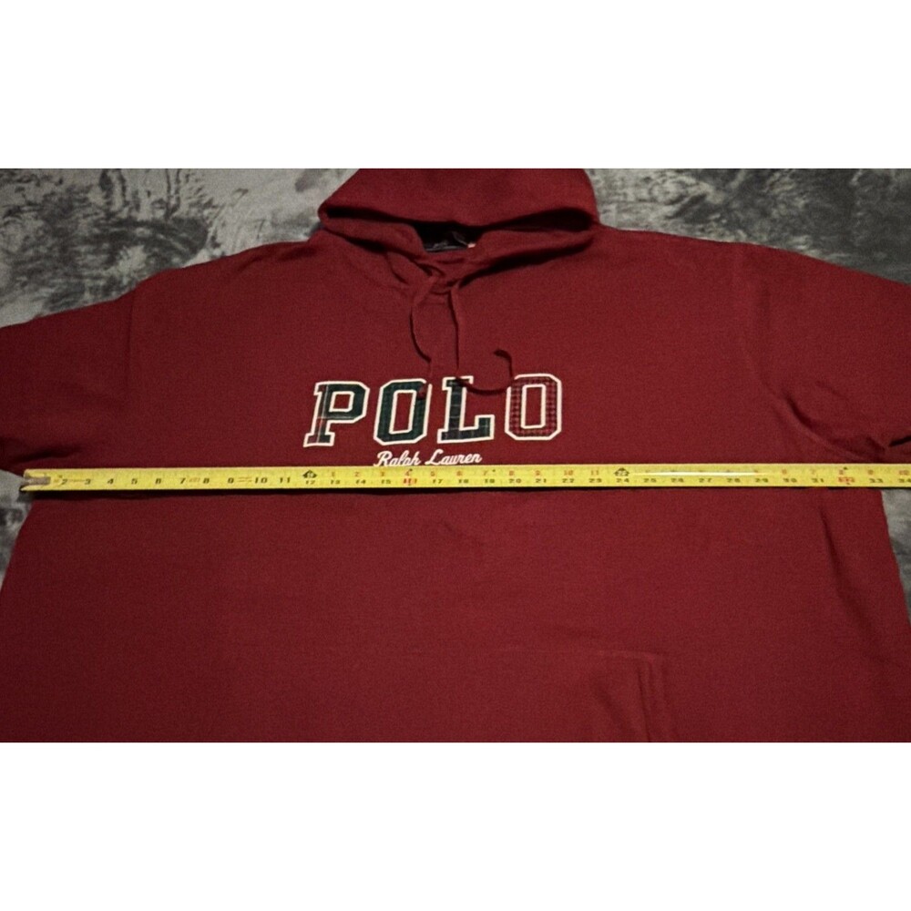 4XLT Polo Ralph Lauren Plaid Logo Graphic Hoodie (a Little Darker In Person) - Picture 6 of 10